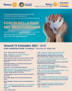 “FORUM DELLA PACE NEL MEDITERRANEO” 10 28 Programma