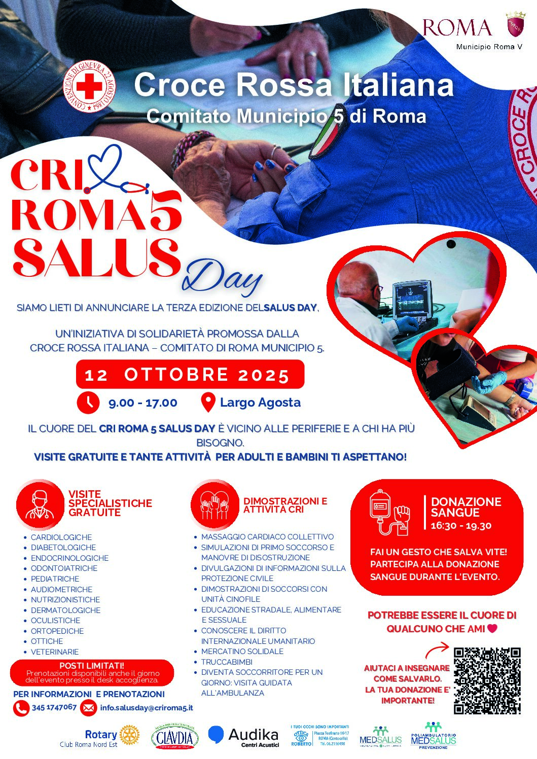 “Rotary Club Roma Nord Est a sostegno della salute – visite mediche gratuite per il Salus Day”, iniziativa in collaborazione con la Croce Rossa Italiana, Roma 12.10.25 2 Locandina def Cri roma 5 Salus day pdf